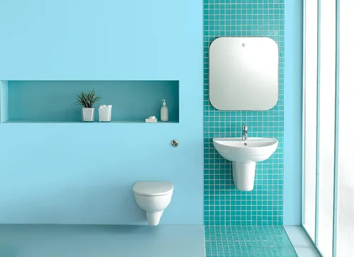 Miniatura 7 de Papel tapiz azul de 15.7 x 197 pulgadas para dormitorio, papel adhesivo azul para despegar y pegar, papel tapiz para baño, vinilo extraíble, Azul