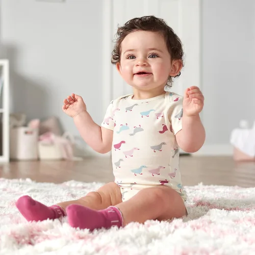 Miniatura 2 de Grow by Gerber Paquete de 5 mamelucos de manga corta para bebés niños