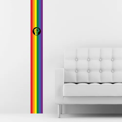 Miniatura 4 de Pegatinas de pared con diseño de rayas de orgullo – LGBTQ+ Pride Decor (Philadelphia POC)