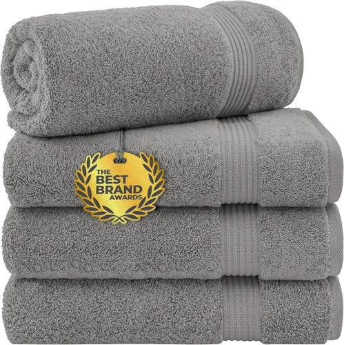 Miniatura 55 de Cotton Paradise - Juego de 4 toallas de mano para baño, 100% algodón turco, toallas suaves y absorbentes para la cara, toallas de mano color gris