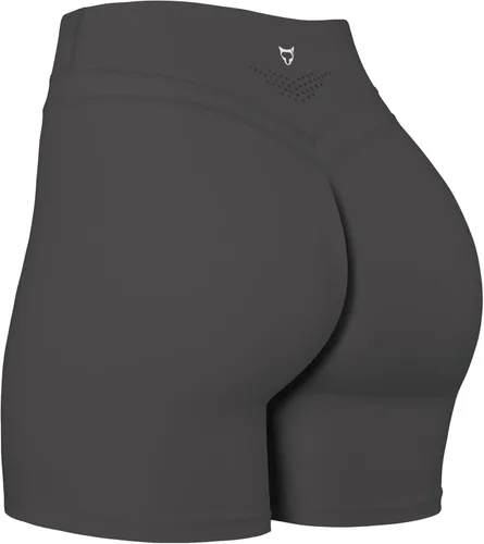 TomTiger - Pantalones cortos de yoga para mujer, con control de abdomen, cintura alta, mallas de ciclista que levantan los glúteos para entrenamiento