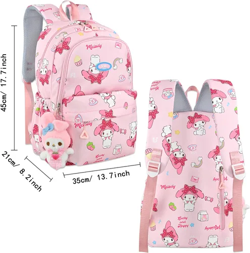 Miniatura 3 de Roffatide Mochila escolar de anime para niñas, con estampado de dibujos animados, casual, para estudiantes, mochila para laptop, mochila