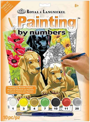 Miniatura 4 de Royal & Langnickel Pintura por números Junior Pequeño Kit de actividades artísticas, cachorro salchicha (PJS51)