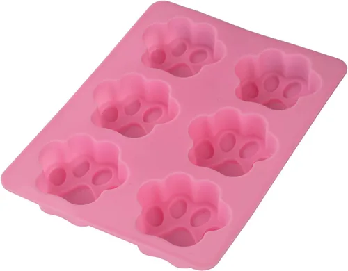 Miniatura 4 de WARMBUY Moldes de silicona para golosinas para perros, fabricación de jabón y chocolate, patas de animales, paquete de 2