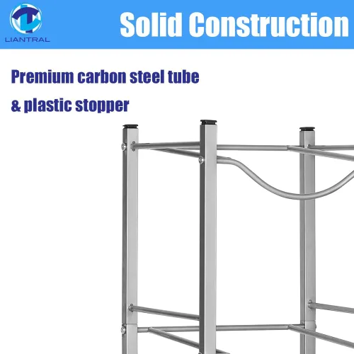Miniatura 6 de LIANTRAL Soporte para Jarra de Agua de 5 Galones, Estante de Almacenamiento de Botellas de Agua de 5 Galones, 5 Niveles, Plata plateado