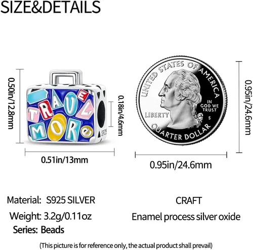 Miniatura 139 de Pandach Dijes colgantes de plata de ley 925 para pulseras y collares, dijes colgantes de Madonna con cuentas de girasol, joyería para mujer