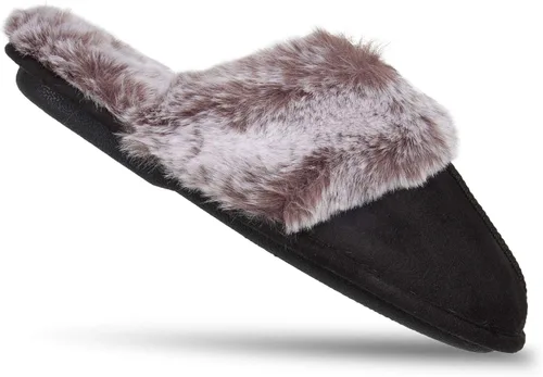 Miniatura 7 de Jessica Simpson - Pantuflas cómodas de piel sintética para mujer con suela antideslizante y espuma viscoelástica