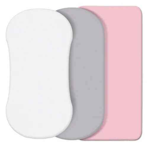 CaSaJa Juego de sábanas de moisés, tacto suave y sedoso con cómoda superficie de siesta para la piel del bebé, flexible se adapta a varios tipos de