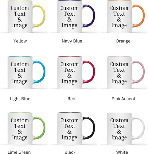 Miniatura 2 de Fantastic Gifts Taza con foto personalizada con texto personalizado, sube tu imagen con diferentes diseños Taza con Foto Personalizada y Texto Taza