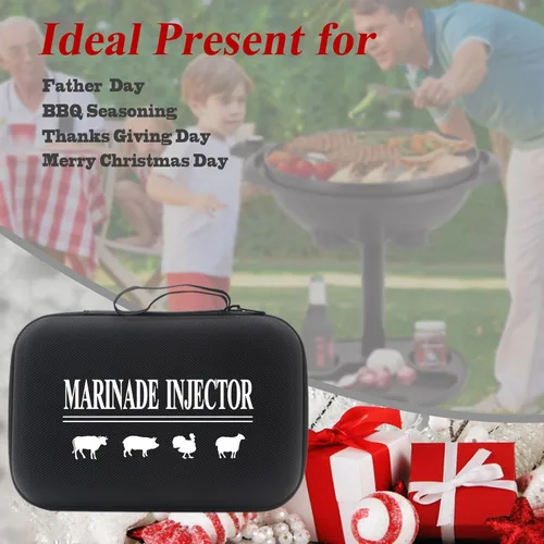 Miniatura 7 de Kit de inyección de carne para barbacoa, inyector de jeringa con sabor a condimento cajún para cocinar, parrilla, ahumador, barbacoa en pollo, pavo