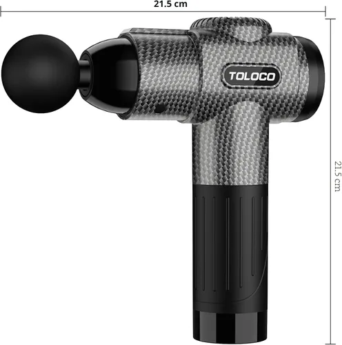 Miniatura 8 de TOLOCO Pistola de masaje, masaje de espalda de tejido profundo para atletas para aliviar el dolor, masajeador de percusión con 10 cabezales