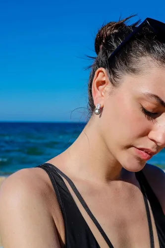 Miniatura 17 de Aretes colgantes de plata de ley 925 seleccionados a mano AAA+ de 7.5 a 0.315 in con perlas cultivadas de agua dulce blancas para mujer