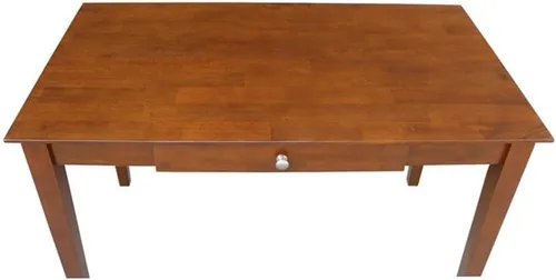 Miniatura 5 de IC International Concepts, Escritorio con cajón, madera maciza, parawood real, 48 pulgadas de ancho x 26 pulgadas de profundidad x 30 pulgadas