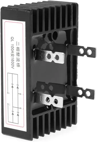 Miniatura 8 de Puente rectificador de puente de diodos de 2 fases 100A 1600V Voltaje de alta potencia Rectificador de puente de diodos de silicio completo Diodo