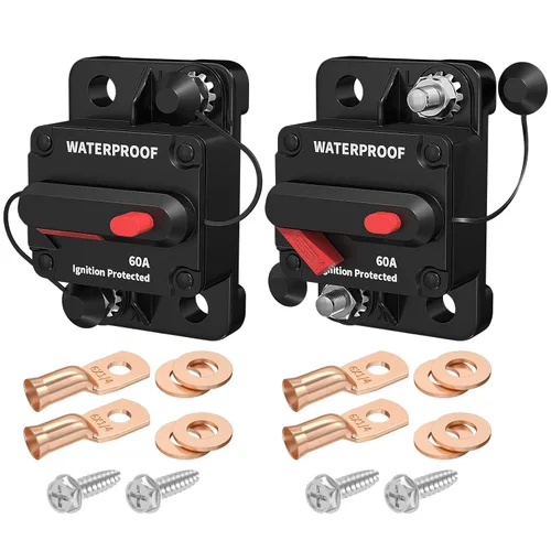 Miniatura 7 de DaierTek Disyuntores de circuito de 30 amperios, disyuntor marino de 12 V, disyuntor de fusible reiniciable de 30 A, disyuntor de circuito