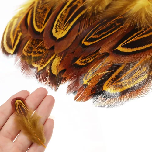 Miniatura 4 de MWOOT 120 plumas de colores artísticos para manualidades, 6 colores, mini plumas de faisán de 4 a 3.1 in para aretes de bricolaje, joyería