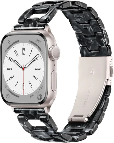 Miniatura 8 de Correa ligera de Apple Watch para Apple Watch, de resina en forma de D, compatible con hebilla de acero inoxidable para Apple Watch Ultra 2, 1
