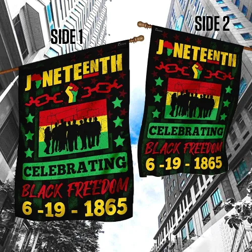 Miniatura 4 de FLAGWIX Bandera de Juneteenth – Decoración de Juneteenth al aire libre – Bandera de casa de 29.5 x 39.5 pulgadas para porche, patio, decoración