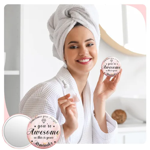 Miniatura 4 de Tradder 120 piezas de espejo compacto a granel para mujeres, regalo de belleza rosa, día de la madre, regalos inspiradores de agradecimiento