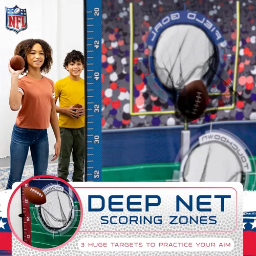 Miniatura 5 de Franklin Sports NFL Mini juego de tiro de fútbol americano – NFL Door Jam Football Over the Door Target + (4) mini bolas – Juego de lanzamiento de 3