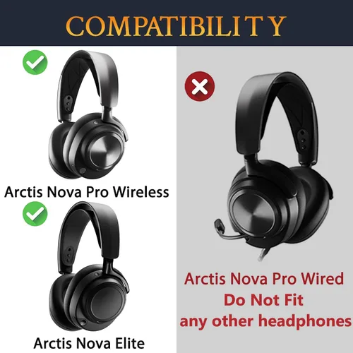 Miniatura 2 de SOULWIT Almohadillas refrescantes para Arctis Nova Pro Wireless (no compatible con auriculares Nova Pro Wired) y Arctis Nova Elite, almohadillas