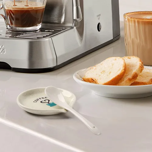 Miniatura 3 de FANGSUN Soporte para cucharas de café, mini soporte para decoración de encimera, de cerámica de granja de 3.5 pulgadas, soporte para cucharadita