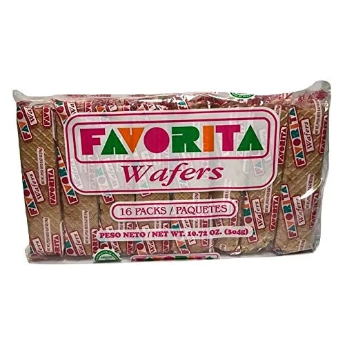 Juego de 2 – (16 unidades) de obleas Favorita (Galletas Favorita de Puerto Rico)
