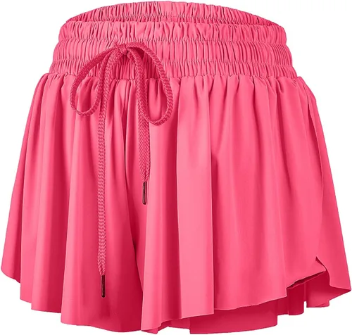 Miniatura 50 de Blaosn Pantalones cortos atléticos fluidos para mujer, gimnasio, yoga, entrenamiento, correr, pantalones cortos de tenis, falda falda linda, ropa