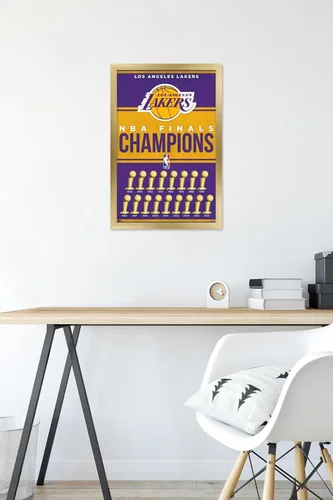 Miniatura 6 de Trends International NBA Los Angeles Lakers - Póster de pared de Champions 23, 22.4 pulgadas de largo x 14.7 pulgadas de ancho, versión enmarcada