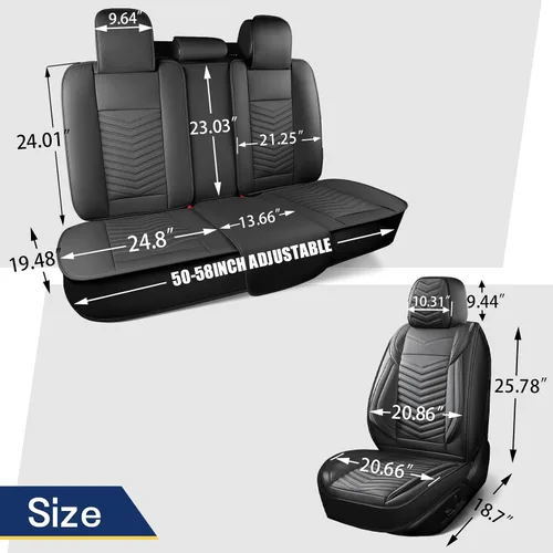 Miniatura 6 de HChengkikz - Juego completo de fundas para asientos de automóvil, impermeables y transpirables, universales, antideslizantes, para asientos Estilo1