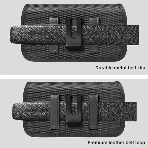 Miniatura 3 de Funda de nailon con clip para cinturón para Samsung Galaxy A16 A15 5G A14 A55 A54 A53 A35 S25 Ultra S24 S23 S22 S21 Note 20 Ultra A13, iPhone 17 Pro