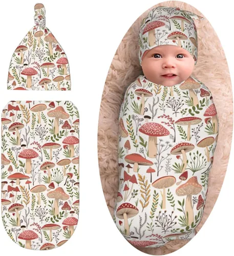 Miniatura 20 de Burrito Taco Tortilla Manta para recién nacido con juego de gorro, suave y elástica, manta de bebé, regalo divertido para baby shower de niños