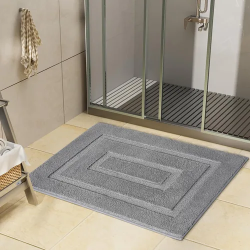 Miniatura 2 de HOMORE Alfombra de Baño Gris de 24x17 Pulgadas Suave Absorbente de Microfibra Alfombras Pequeñas de Baño, Alfombra de Baño Corredor Lavable