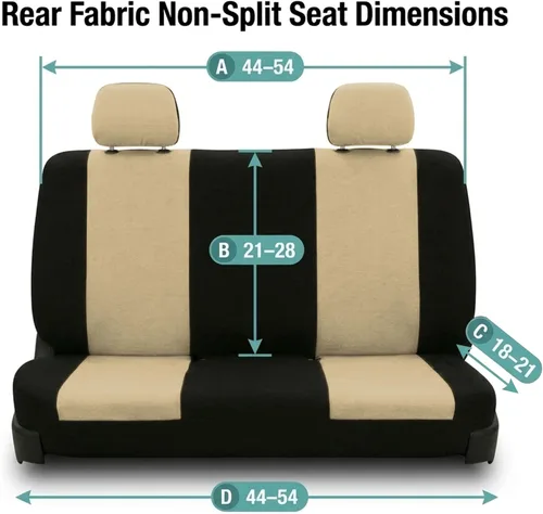 Miniatura 8 de FH Group Funda para Asiento de Coche para Asiento Trasero de Tela - Ajuste Universal para Coches con Banco Sólido, Protector de Asiento de Coche