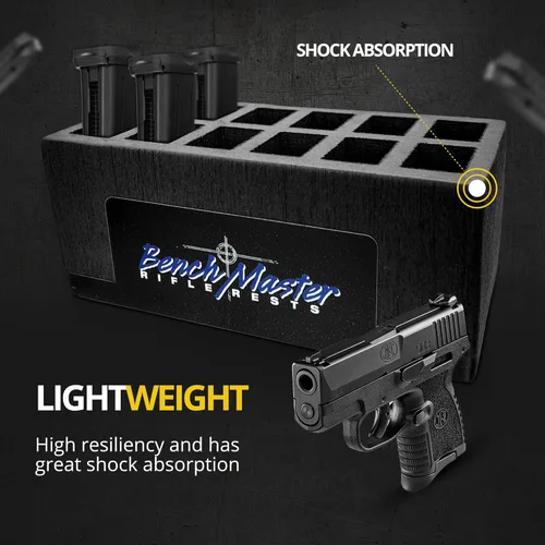 Miniatura 5 de BenchMaster Estante de doble pila de 0.354 in (4 x 4 x 7.8 pulgadas), soporte para pistola, revistero de pistola, piezas y accesorios para pistola