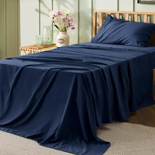 Miniatura 42 de Bedsure Sábanas de tamaño King – Sábanas suaves para cama de tamaño King, 4 piezas de hotel de lujo verde menta, juego de sábanas refrescantes de 11