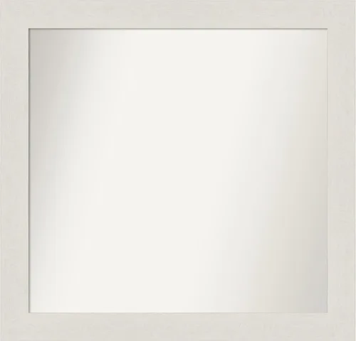 Miniatura 208 de Amanti Art Espejo de baño blanco para sobre el fregadero, 24 x 24 pulgadas, hecho a medida, espejo de tocador cuadrado blanco estrecho, marco