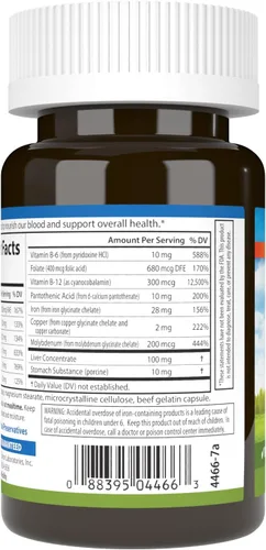 Miniatura 3 de Carlson - Nutrientes en la sangre, 28 mg de hierro, desarrollo sanguíneo, absorción de hierro y bienestar óptimo, 40 cápsulas