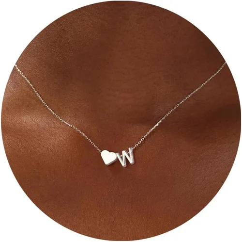 Miniatura 19 de Turandoss Mothers Day Gifts for Mom Wife - Dainty 18K Gold Plated Heart Initial A-Z Pendant Necklace Trendy Jewelry Heart Necklaces Birthday Mothers