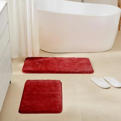 Miniatura 55 de TECHMILLY Alfombras Corredoras de Baño Super Suaves Peludas, Alfombras de Baño de Microfibra Gruesas Antideslizantes Absorbentes, Tapete de Baño