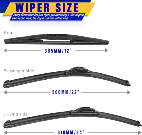 Miniatura 2 de 3 limpiaparabrisas de repuesto para Nissan Armada 2005-2015/Infiniti QX56 2004-2010/Acura TSX 2011-2014, escobillas limpiaparabrisas de repuesto