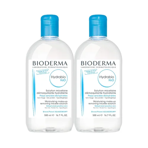 Bioderma - Agua micelar Hydrabio H2O - Limpiador facial y desmaquillante - Agua limpiadora micelar para pieles sensibles deshidratadas