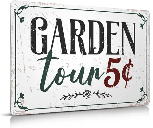 Miniatura 14 de Decoración de Jardín Graciosa - No es Acaparamiento si son Plantas Letrero de Lata para Exterior 30.5cmx20.3cm No acaparamiento
