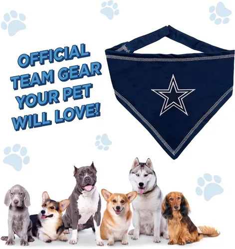 Miniatura 7 de Pets First NFL Dallas Cowboys TIE - Bandana para perro, grande/XL. Bandana para perro, babero para mascotas, gatos, perros, la mejor bandana