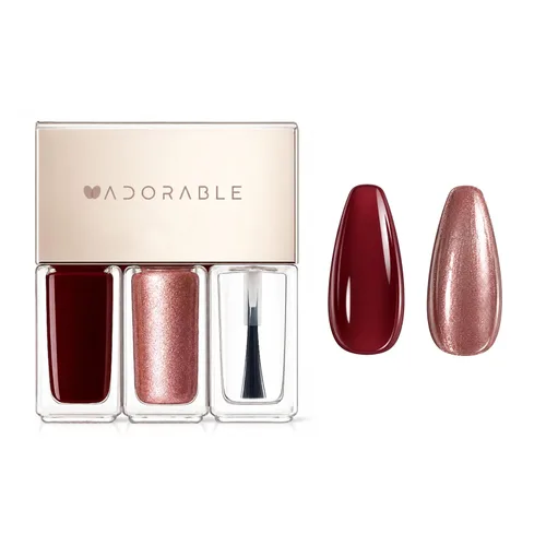 Miniatura 12 de Peel-Off - Juego de 3 esmaltes de uñas veganos – melocotón y melocotón pálido + capa superior transparente Halal, a base de agua, transpirable,