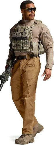 Miniatura 3 de CQR Pantalones tácticos Flex Ripstop para hombre, pantalones cargo elásticos resistentes al agua, pantalones de trabajo ligeros EDC para senderismo