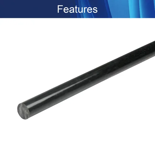 Miniatura 3 de Aicosineg Varilla redonda de plástico Polioximetileno Stick para la industria mecánica POM sólido duro negro 1/3 x 39-3/8 pulgadas (D x L) 1 unidad