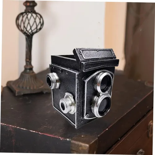 Miniatura 9 de Kisangel Maceta retro para cámara, decoración creativa con temática de cámara para escritorio, adorable maceta de resina para hogar, oficina, balcón