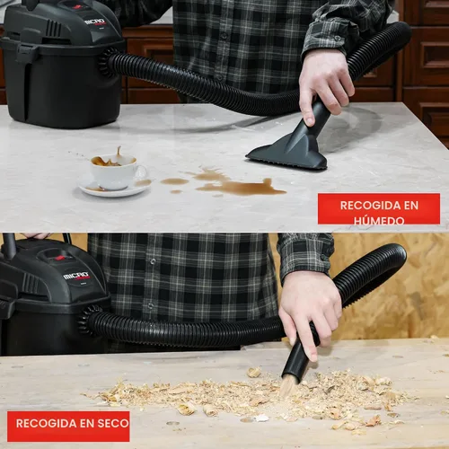 Miniatura 8 de Shop-Vac 2021005 - Aspiradora micro húmeda y seca de 1 galón, 1.0 CV pico, 1.25 pulgadas de diámetro x manguera de 4 pies, 6 cables de alimentos