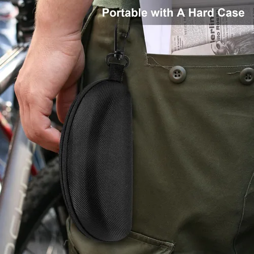 Miniatura 6 de xaegistac Gafas de tiro antivaho, protección ocular para el campo de tiro, lentes de seguridad ajustables con estuche rígido con cremallera